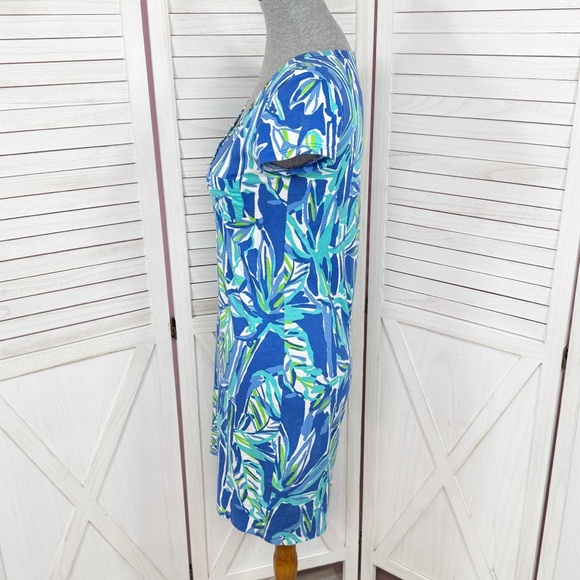 Lilly‎ Pulitzer Palmira T Shirt Dress Pima Cotton Blue Crush Bamboo XS - Picture 3 of 12